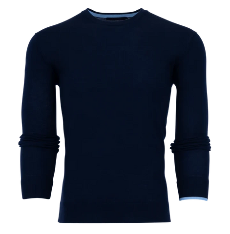 Saratoga Crewneck Sweater in Maltese Blue by Greyson