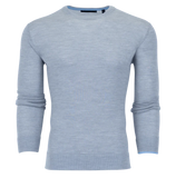 Saratoga Crewneck Sweater in Light Grey Heather by Greyson