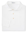 Solid Stretch Jersey Long Sleeve Polo in White by Peter Millar