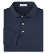 Solid Stretch Jersey Long Sleeve Polo in Navy by Peter Millar