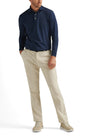 Solid Stretch Jersey Long Sleeve Polo in Navy by Peter Millar