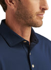 Solid Stretch Jersey Long Sleeve Polo in Navy by Peter Millar