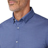Halyard Short Sleeve Dress Shirt in Cobalt Pressed Diamond by Mizzen+Main