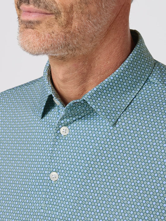 Versa Polo in Eucalyptus Multi Circle by Mizzen+Main