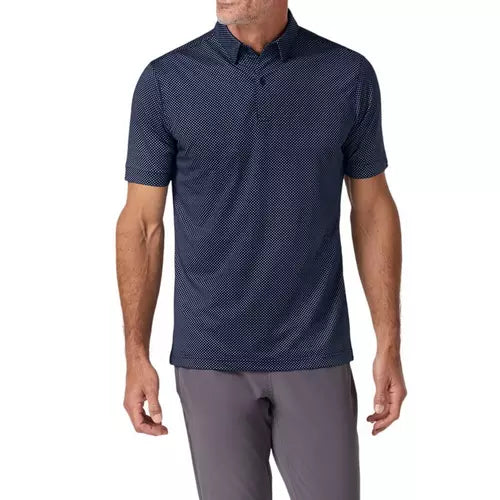 Halyard Polo in Navy Multi Texture by Mizzen+Main