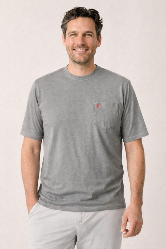 Dale 2.0 Pocket T-Shirt in Washed Black by Johnnie-O