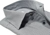 Galaga Check Roll Collar Sport Shirt in Black/White by Marcello