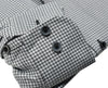 Galaga Check Roll Collar Sport Shirt in Black/White by Marcello