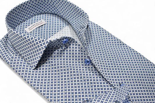 Navy Cross Medallion Sport Shirt in Navy by Marcello