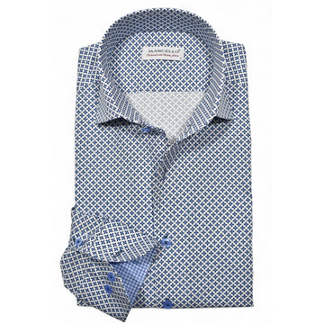 Navy Cross Medallion Sport Shirt in Navy by Marcello