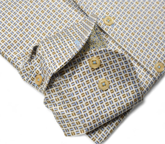 Cocoa Boards Sport Shirt in Cocoa/Blue by Marcello