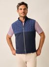 Filroy Mixed Media Performance Vest in Navy by Johnnie-O