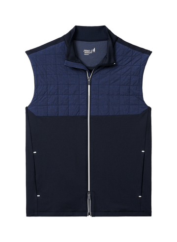 Filroy Mixed Media Performance Vest in Navy by Johnnie-O