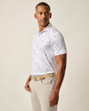 Bar Cart Performance Jersey Polo in White by Johnnie-O