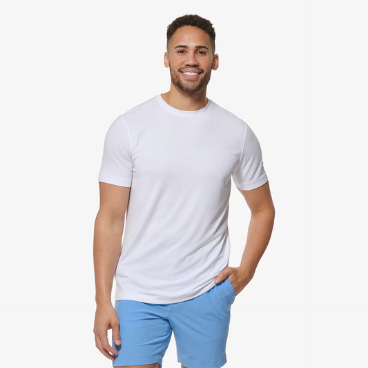 Knox T-Shirt in White Solid by Mizzen+Main