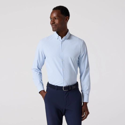 Leeward Dress Shirt in Bel Air Blue Banker Stripe by Mizzen+Main