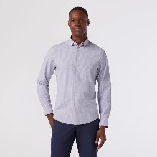Leeward No Tuck Dress Shirt in Red Clay Aaron Plaid by Mizzen+Main