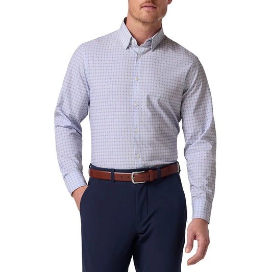 Leeward Dress Shirt in Lilac Hatch Mark by Mizzen+Main