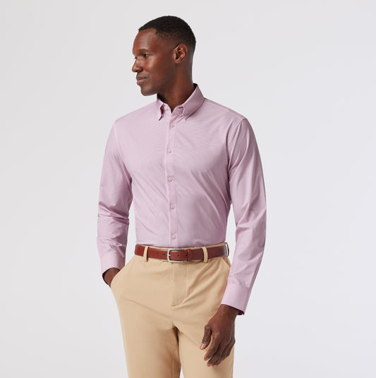 Leeward Dress Shirt in Rose Pressed Diamond by Mizzen+Main