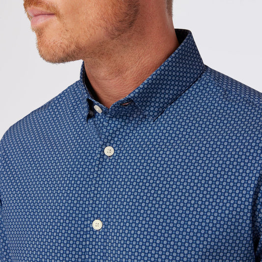 Leeward No Tuck Dress Shirt in Set Sail Multi Flower by Mizzen+Main