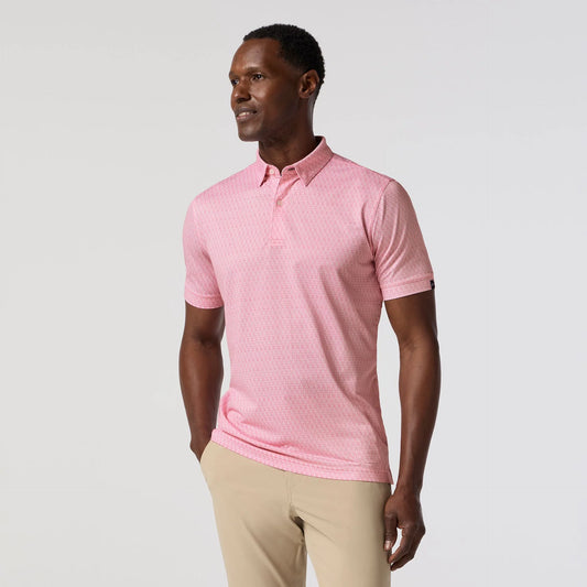 Halyard Polo in Rose Diamond Mirage by Mizzen+Main