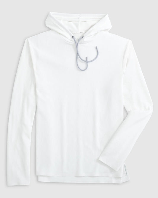 Hoppin Performance Drawstring Hoodie in White by Johnnie-O