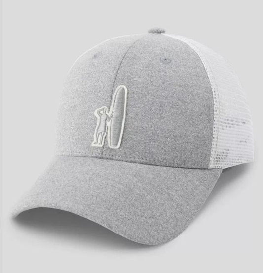 The Varsity Mesh Trucker Hat in Gray by Johnnie-O