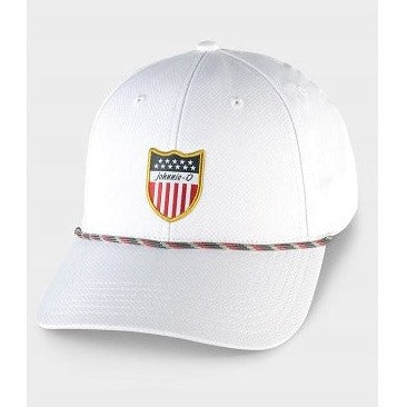 USA Shield Performance Rope Hat in White by Johnnie-O