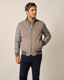 Zuko Lamb Suede Bomber Jacket in Graphite by Johnnie-O