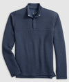 Benjy Heathered Henley Pullover in Navy by Johnnie-O