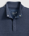 Benjy Heathered Henley Pullover in Navy by Johnnie-O