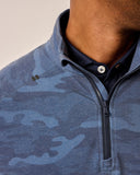 Patton Performance Camo 1/4 Zip Pullover in Navy by Johnnie-O