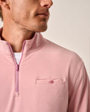 Castro 1/4 Zip Pullover in Rose by Johnnie-O