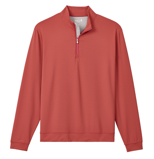 Motion Performance 1/4 Zip Pullover in Rogue Red by Johnnie-O