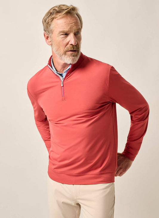 Motion Performance 1/4 Zip Pullover in Rogue Red by Johnnie-O
