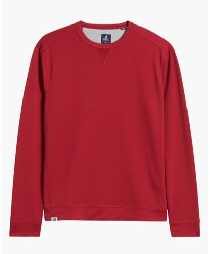Willard Drirelease® Crewneck Sweatshirt in Malibu Red by Johnnie-O