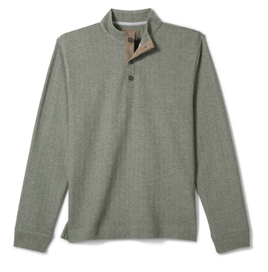 Cotton Blend Henley in Sequoia by Johnnie-O