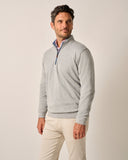 The Sully 1/4 Zip Pullover in Light Gray by Johnnie-O