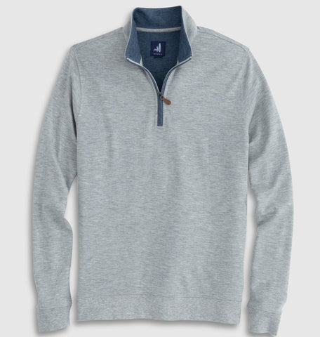 The Sully 1/4 Zip Pullover in Light Gray by Johnnie-O