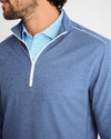 Wells PREP-FORMANCE 1/4 Zip Pullover in Lake by Johnnie-O