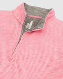 Jameson Striped PREP-FORMANCE 1/4 Zip Pullover in Taffy by Johnnie-O