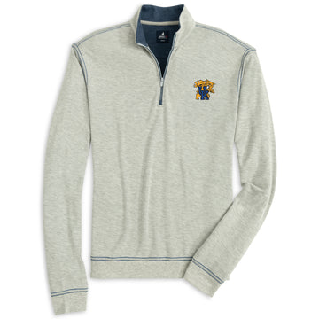 University of Kentucky Hanks "Lightweight Sully" 1/4 Zip Pullover in Light Grey by Johnnie-O