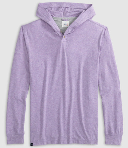 Woodley Cotton T-Shirt Hoodie in Tulip by Johnnie-O