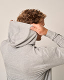 Woodley Cotton T-Shirt Hoodie in Seal by Johnnie-O