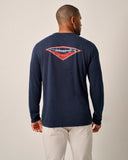 J-O Diamond Long Sleeve Graphic T-Shirt in Navy by Johnnie-O