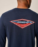 J-O Diamond Long Sleeve Graphic T-Shirt in Navy by Johnnie-O