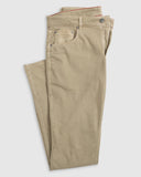 Carmel Sateen 5-Pocket Pant in Khaki by Johnnie-O