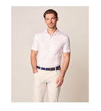 Flock Printed Featherweight Performance Polo in White by Johnnie-O