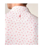 Flock Printed Featherweight Performance Polo in White by Johnnie-O