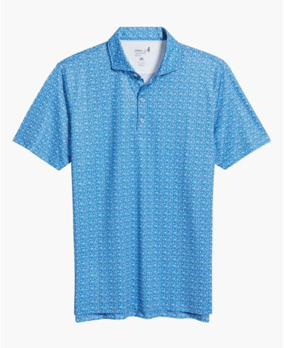 Floral Reef Performance Polo in Palisades Blue by Johnnie-O